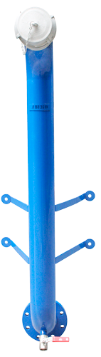 Colonne inox bleue - Exclu ABEKO - pour réserve incendie en citerne souple ou citerne acier galvanisé