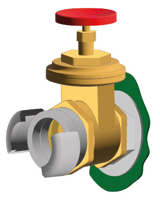 Vanne guillotine DN100 ou DN50 avec raccord symétrique pour citerne souple effluents ABEKO